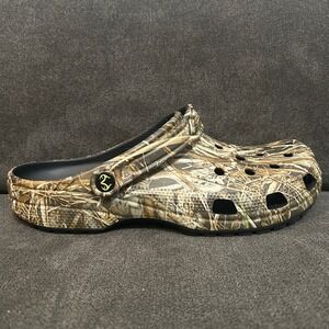 Crocs Realtree Max 7 Mens 12 Green Camo Classic Clog Comfort Slip On 210345-90H